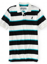 Pánské Polo triko Triple-Color Striped - Bílá